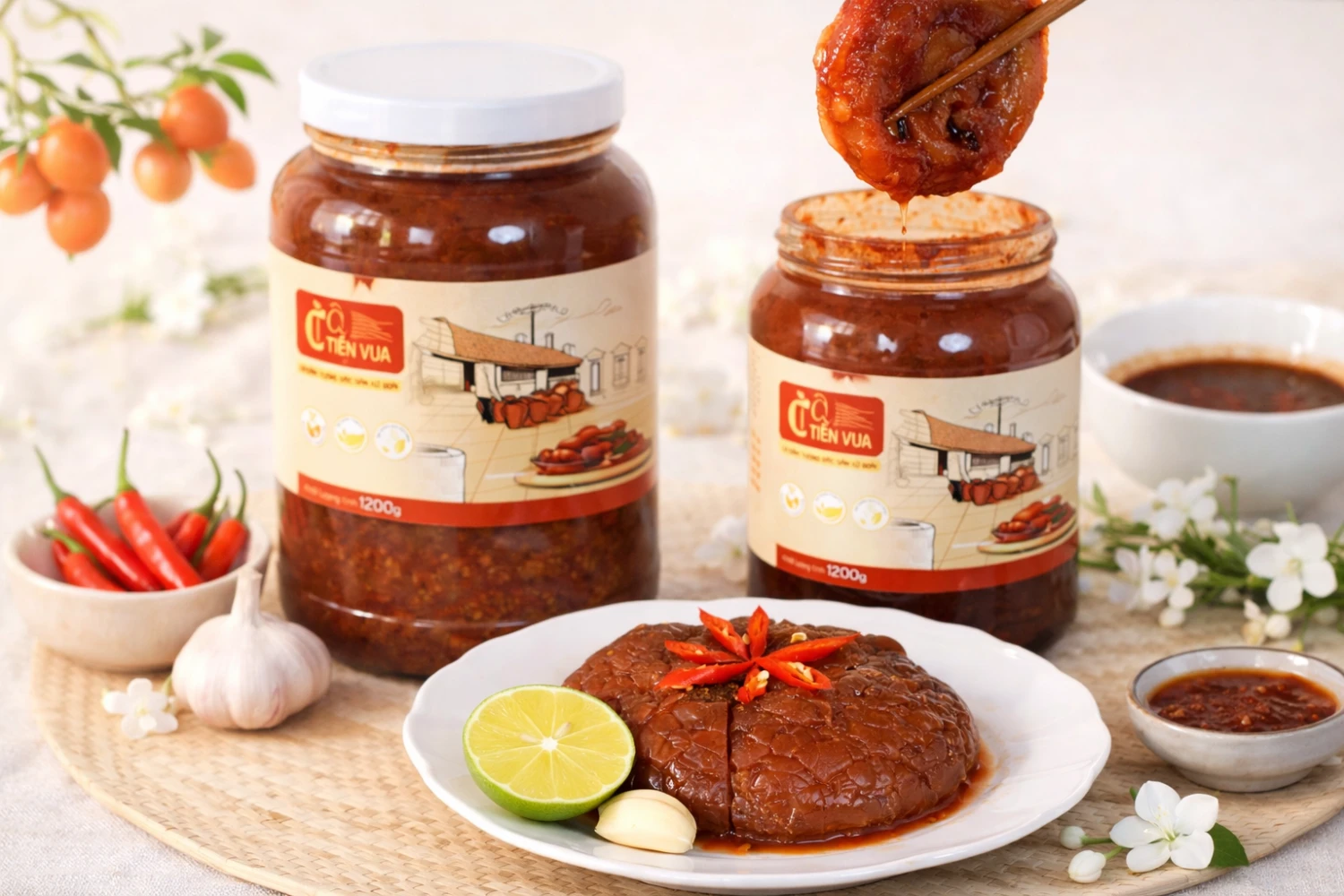 CÀ DẦM TƯƠNG-COMBO- 3 LỌ THỦY TINH(15 quả)